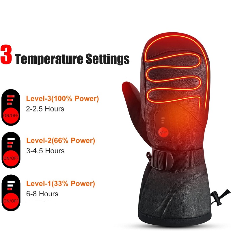 Heated Ski Gloves Battery Waterproof - Inverno esqui snowboard luvas recarregável aquecido
