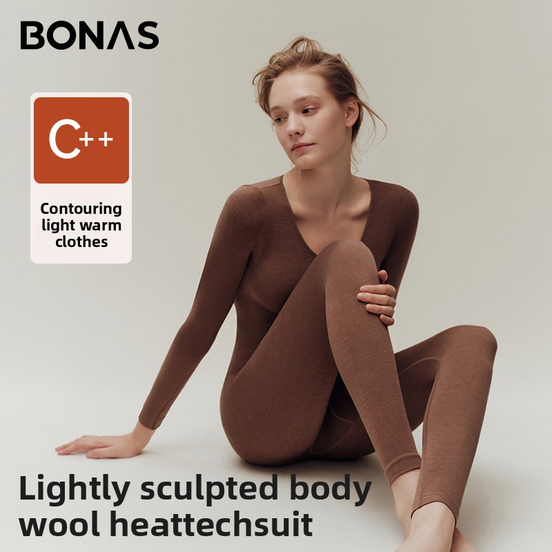 Merino Wool Base Layer Thermal Underwear - Conjunto de roupa íntima térmica feminina