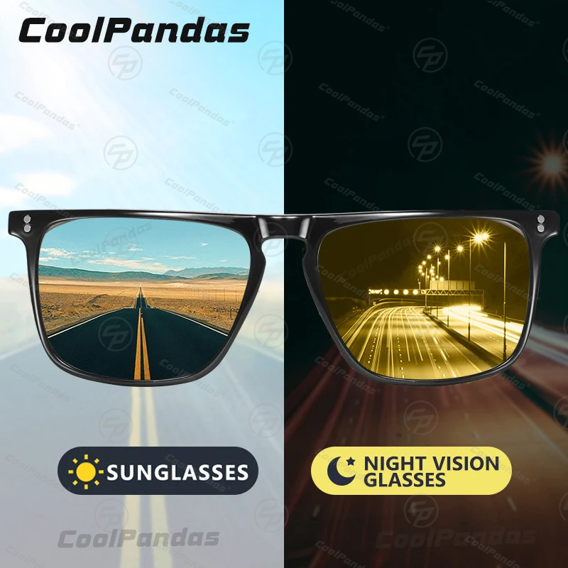 Ski Goggles Polarized Photochromic - Óculos de sol fotocromáticos rebites quadrados