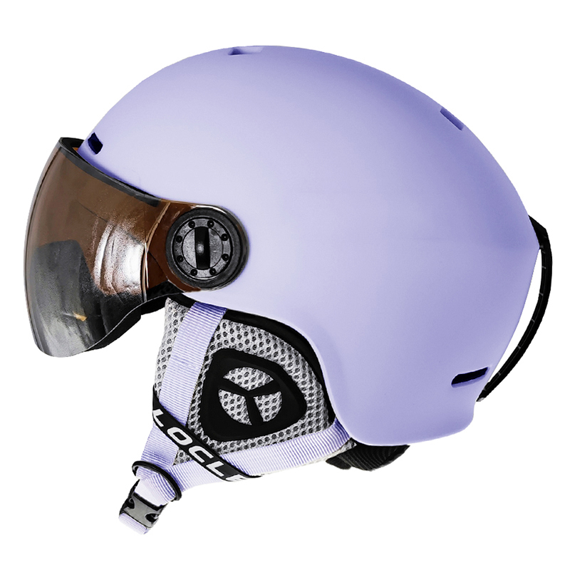 Ski Helmet With Integrated Visor - LOCLE Atualização Homens Mulheres Capacete de
