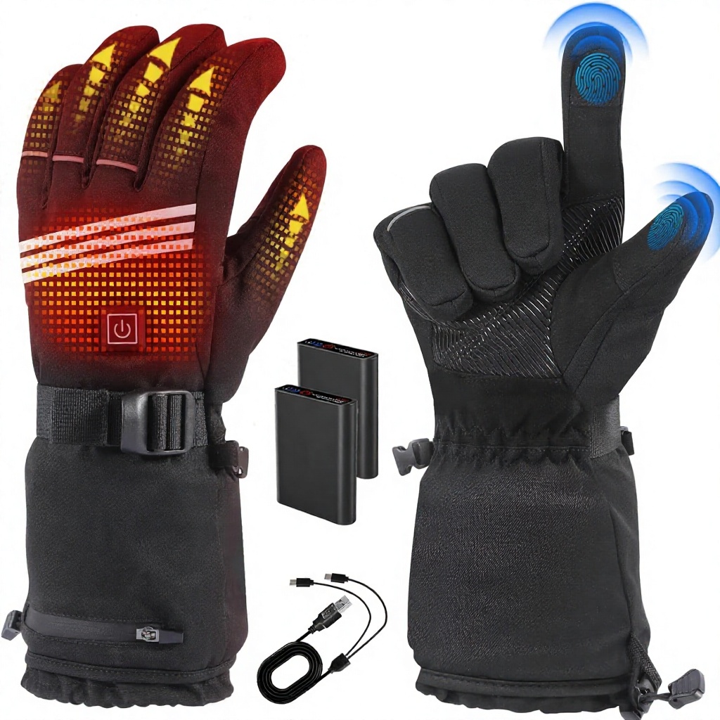 Heated Ski Gloves Battery Waterproof - Luvas Aquecidas Unissex 2026 Recarregáveis com