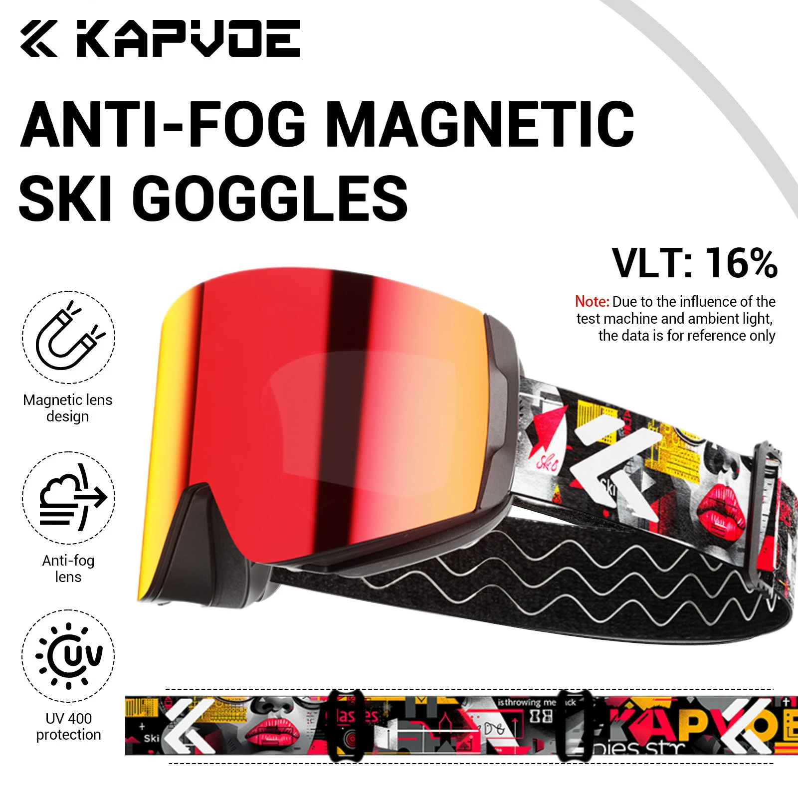 Ski Goggles Polarized Photochromic - Kapvoe óculos de neve esqui snowboard