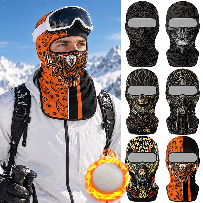 Balaclava Ski Mask Windproof Fleece - Balaclava de lã Dralon com design