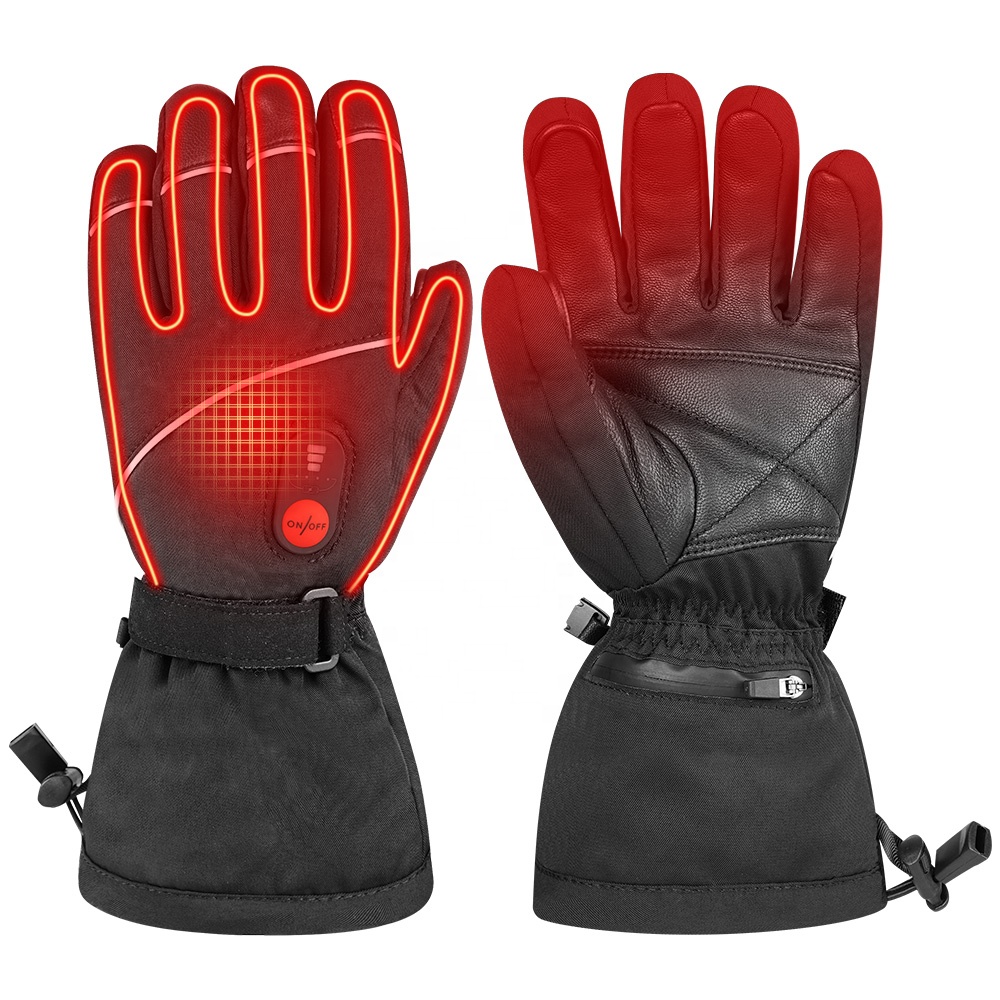 Heated Ski Gloves Battery Waterproof - Luvas de Esqui Personalizadas para Proteção