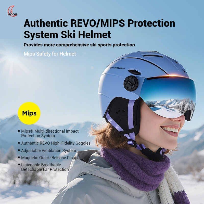 Ski Helmet With Integrated Visor - Capacete de esqui MOON MIPS com