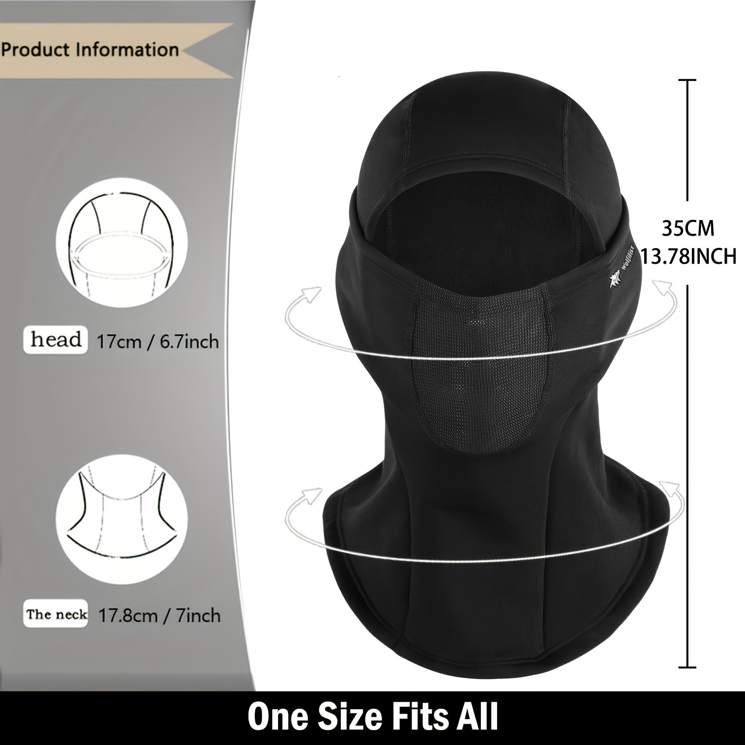 Máscara de ciclismo de esqui p - Balaclava Ski Mask Windproof Fleece avaliação e preço