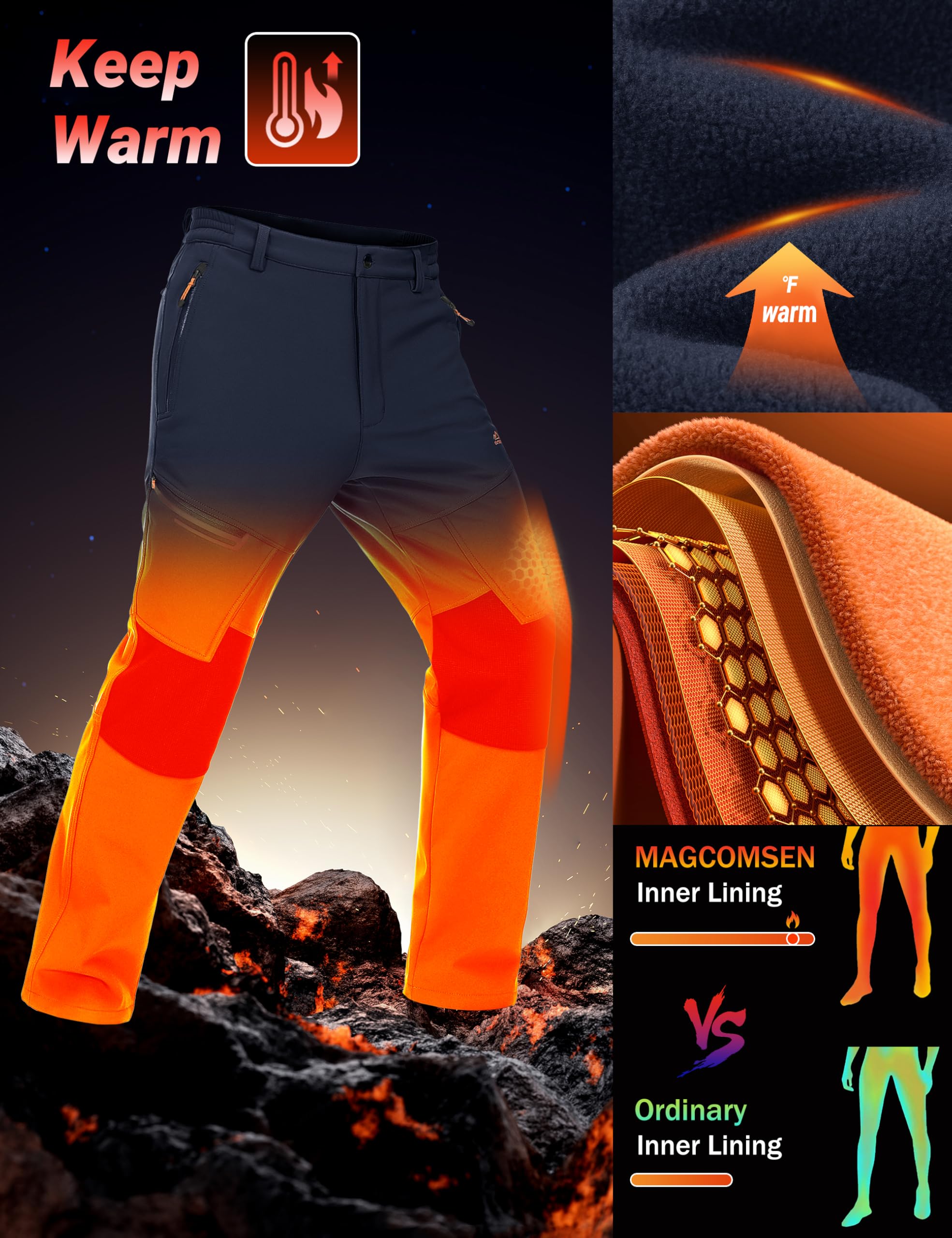 Calças de esqui impermeáveis p - Ski Pants Waterproof Insulated Winter avaliação e preço