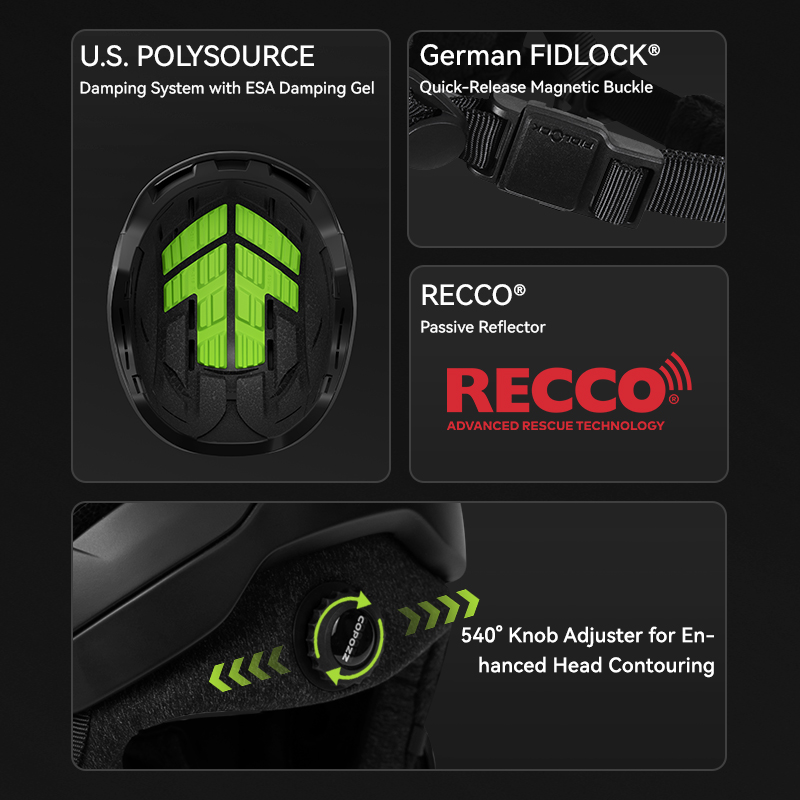 Copozz capacete de esqui de in - Ski Helmet With Integrated Visor avaliação e preço