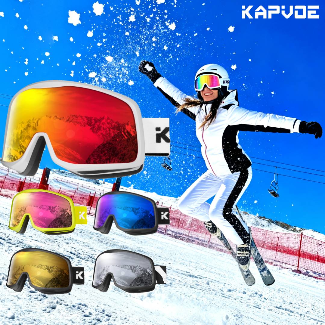 Óculos de Esqui Kapvoe Antiemb - Snowboard Goggles Otg Over Glasses avaliação e preço