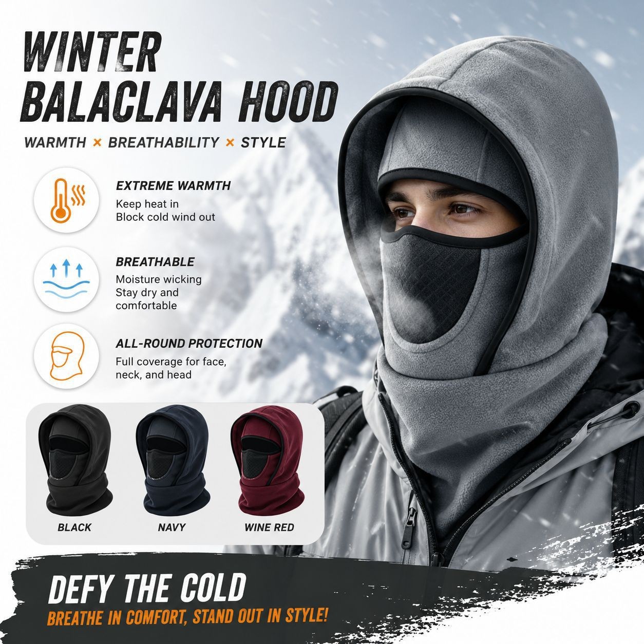 OFFBONDAGE Balaclava de Invern - Balaclava Ski Mask Windproof Fleece avaliação e preço