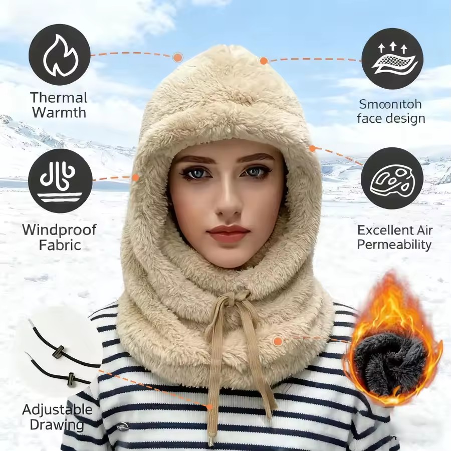 Balaclava Térmica Quente e à P - Balaclava Ski Mask Windproof Fleece avaliação e preço