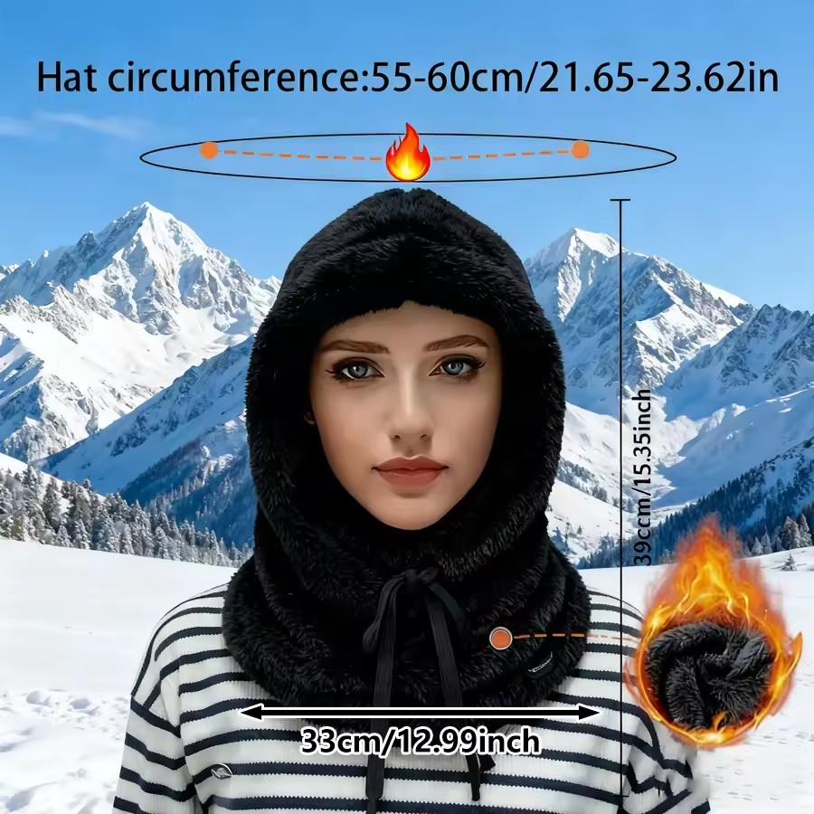 Balaclava Térmica Quente e à P - Balaclava Ski Mask Windproof Fleece avaliação e preço