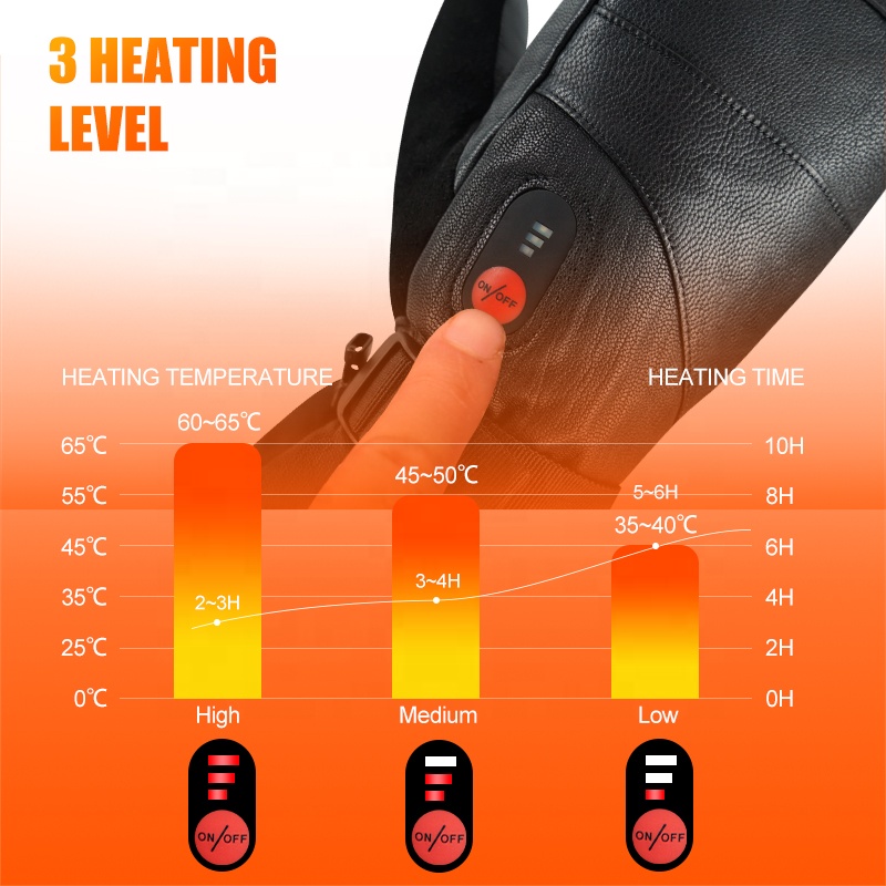 Luvas de esqui aquecidas, reca - Heated Ski Gloves Battery Waterproof avaliação e preço