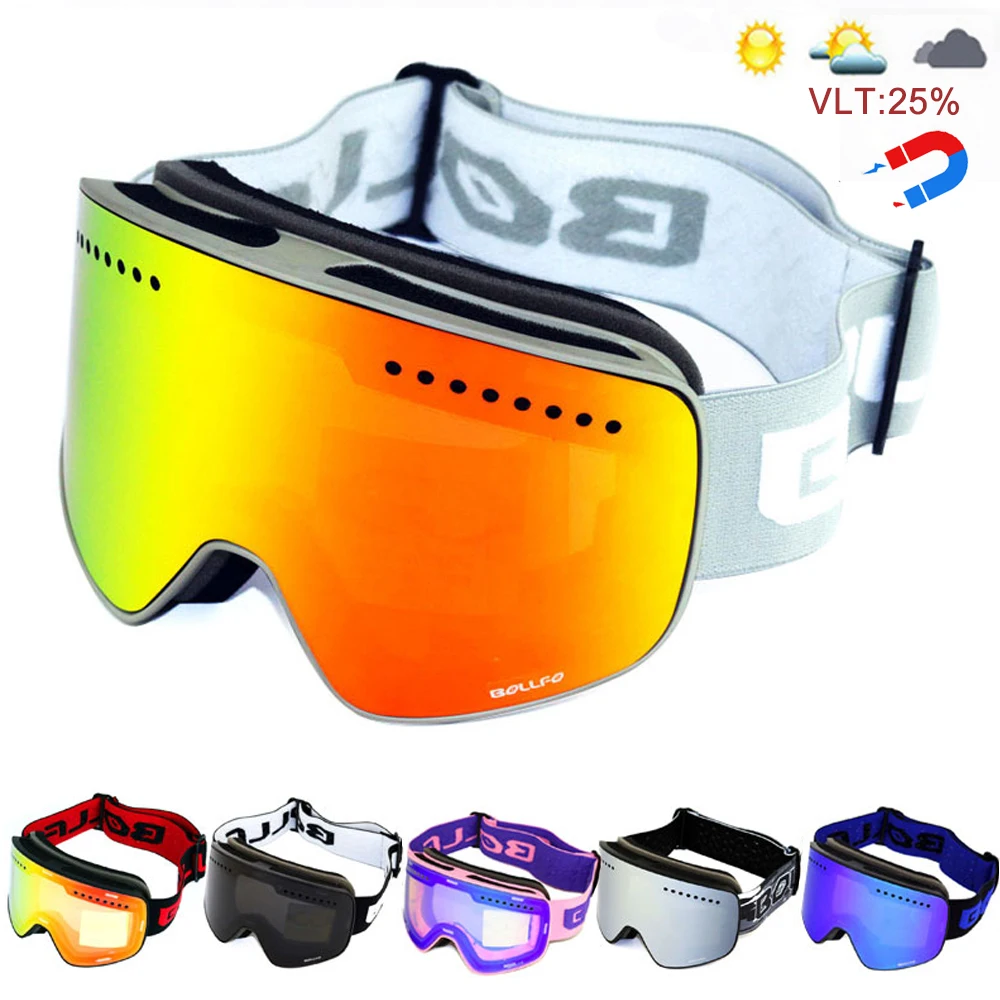 Óculos de esqui magnéticos com - Ski Goggles Magnetic Quick Change Lens avaliação e preço