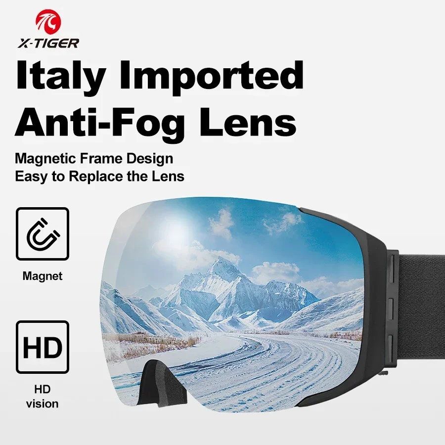 Óculos de esqui magnéticos, co - Ski Goggles Magnetic Quick Change Lens avaliação e preço