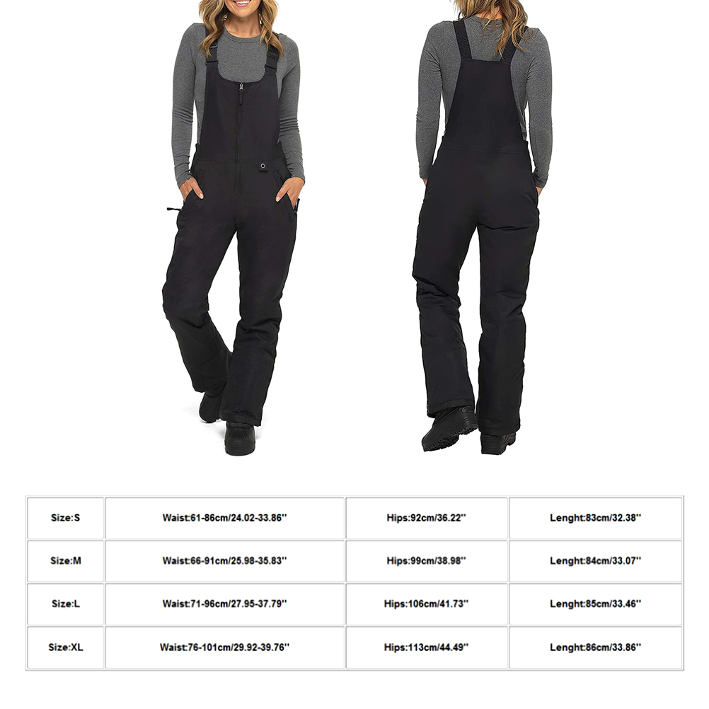 Babadores de neve femininos, b - Ski Pants Waterproof Insulated Winter avaliação e preço