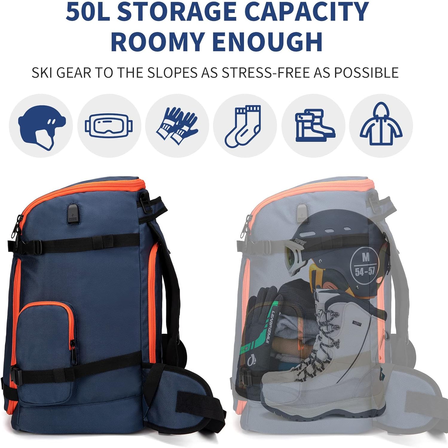Mochila para bota de esqui, bo - Ski Boot Bag Backpack Travel avaliação e preço