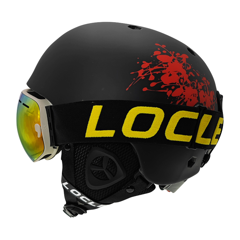 LOCLE Capacete de esqui mascul - Ski Helmet With Integrated Visor avaliação e preço