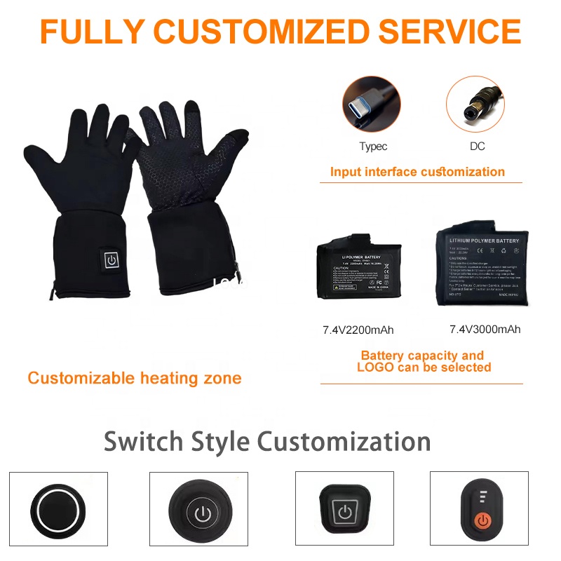 Luvas de Esqui Aquecidas Elétr - Heated Ski Gloves Battery Waterproof avaliação e preço