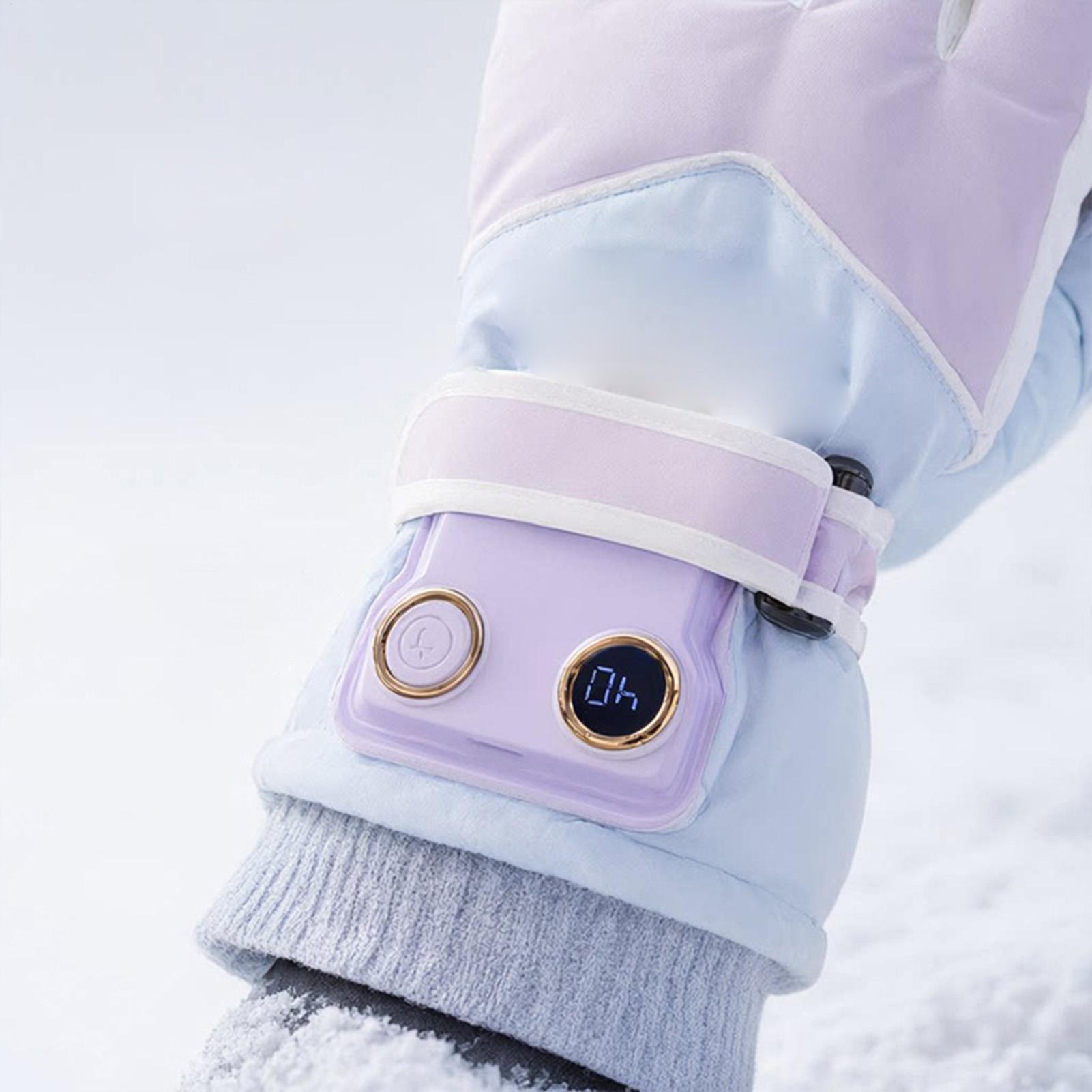 Luvas aquecidas com 3 níveis d - Heated Ski Gloves Battery Waterproof avaliação e preço