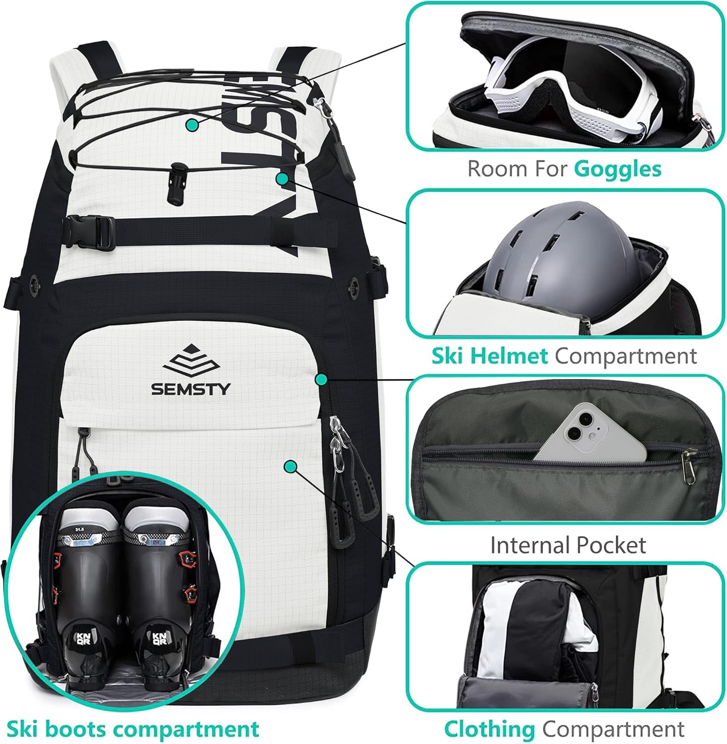 Bolsa para botas de esqui, moc - Ski Boot Bag Backpack Travel avaliação e preço