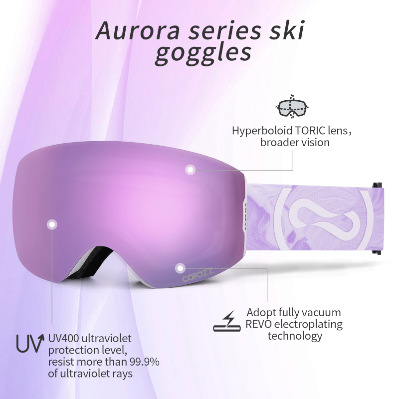 Óculos de esqui profissionais  - Ski Goggles Magnetic Quick Change Lens avaliação e preço