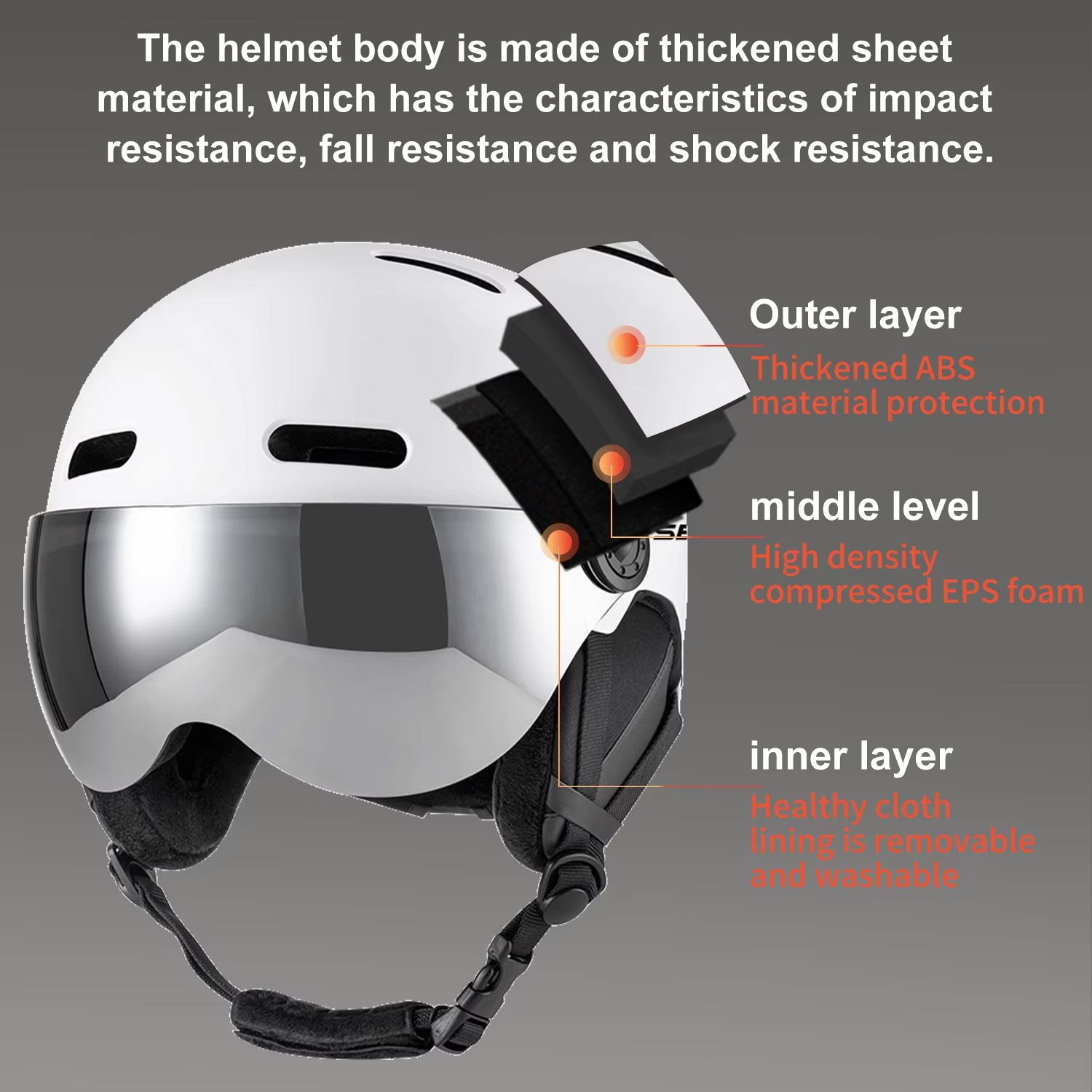 Capacete de esqui SEEKER com p - Ski Helmet With Integrated Visor avaliação e preço