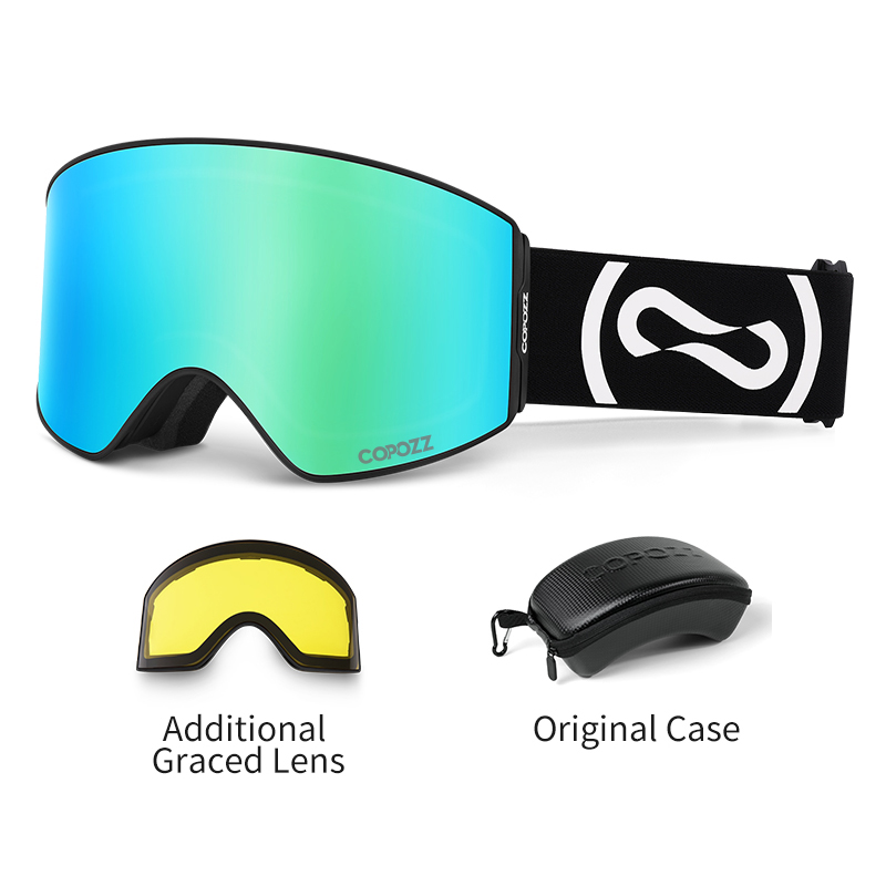 Copozz óculos de esqui profiss - Ski Goggles Magnetic Quick Change Lens avaliação e preço