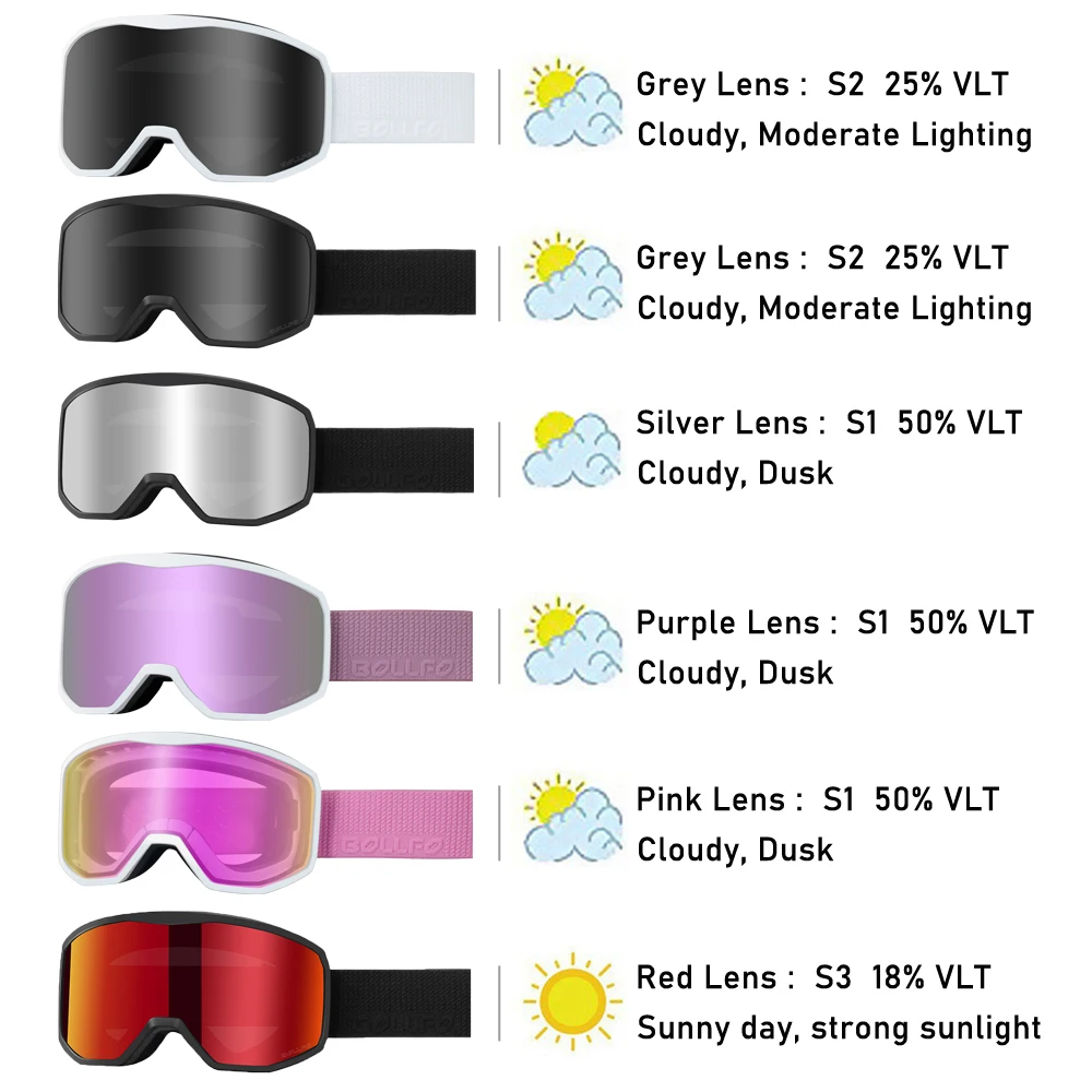 Dollfo óculos de esqui otg sob - Snowboard Goggles Otg Over Glasses avaliação e preço