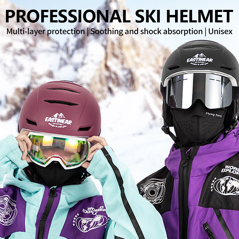 Novo capacete de esqui unissex - Ski Helmet With Integrated Visor avaliação e preço