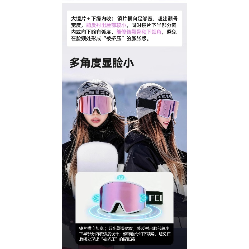 Óculos de Esqui Magnéticos Uni - Snowboard Goggles Otg Over Glasses avaliação e preço