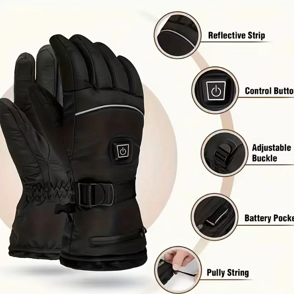Luvas aquecidas elétricas reca - Heated Ski Gloves Battery Waterproof avaliação e preço