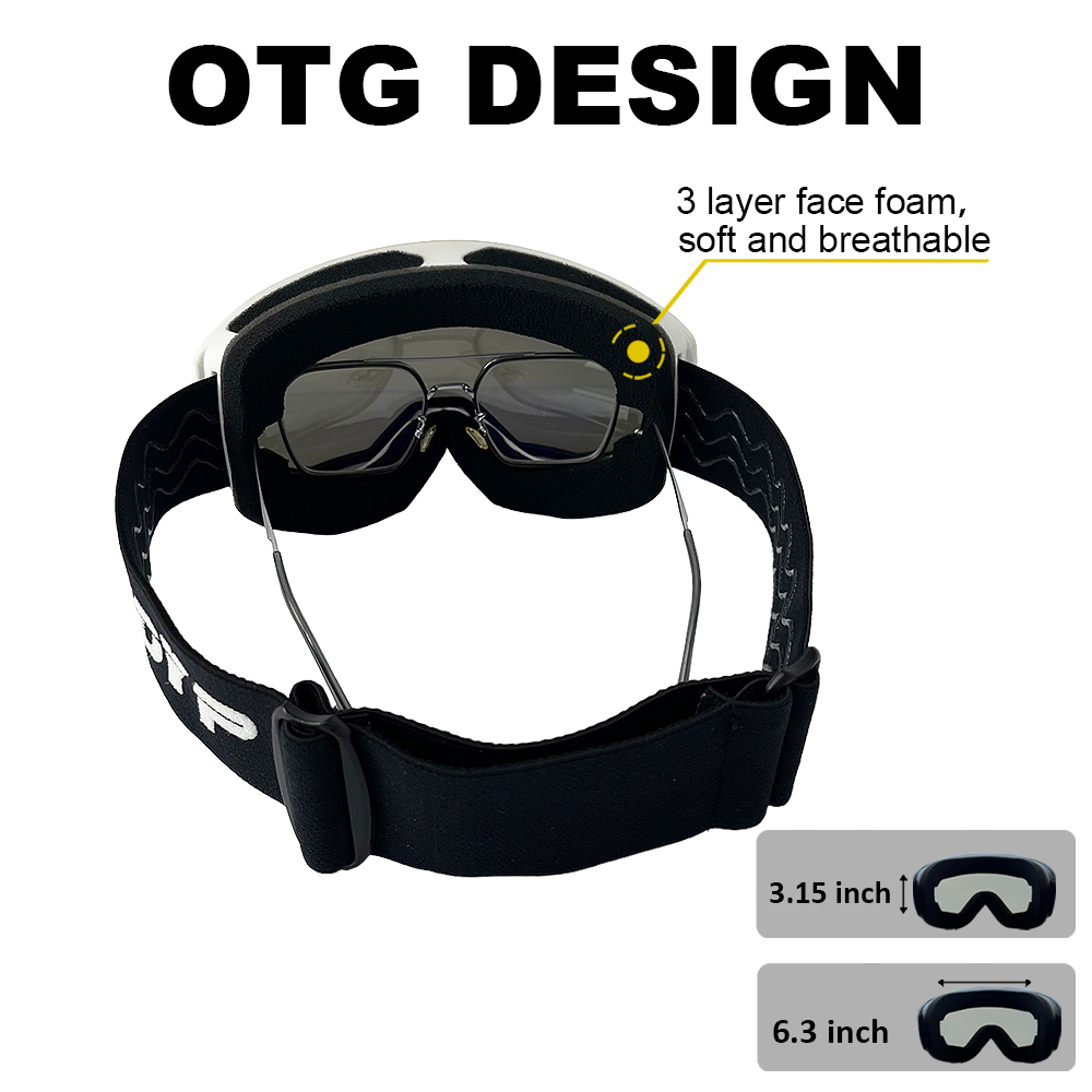 Óculos de esqui anti nevoeiro  - Snowboard Goggles Otg Over Glasses avaliação e preço