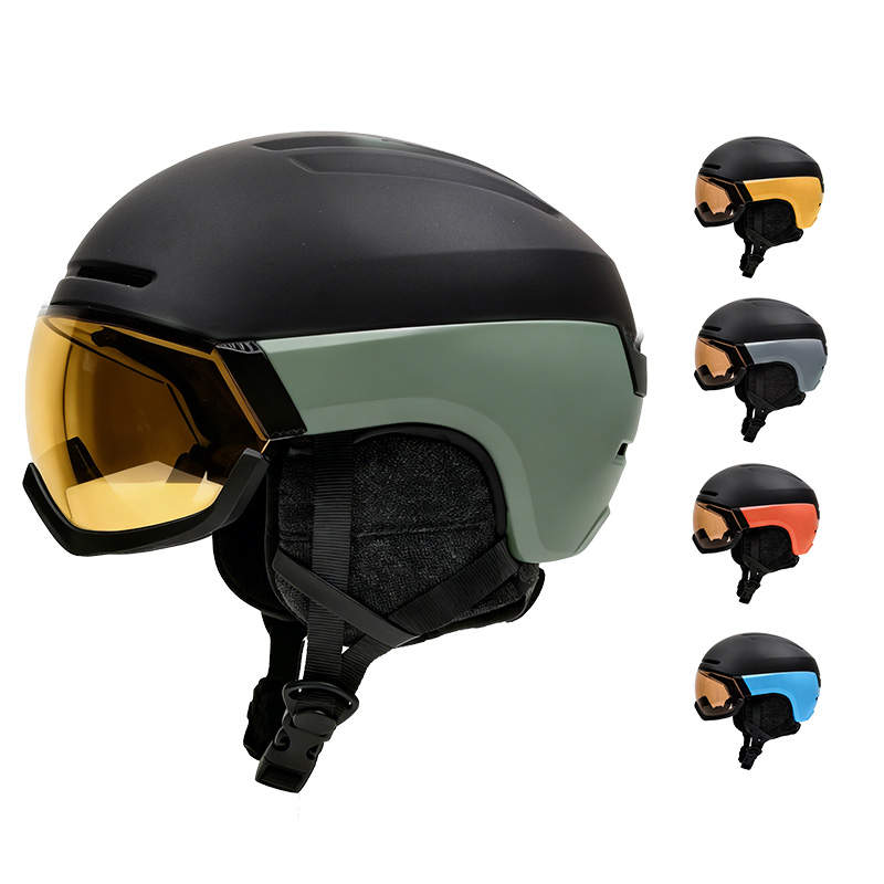 Capacete de Esqui Atacado com  - Ski Helmet With Integrated Visor avaliação e preço