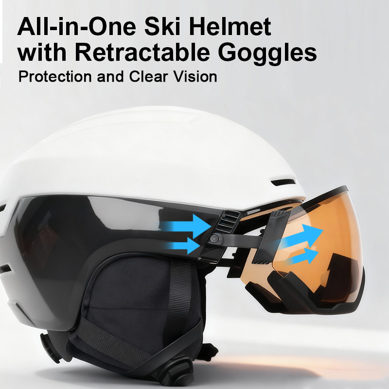 Capacete de Esqui Atacado com  - Ski Helmet With Integrated Visor avaliação e preço