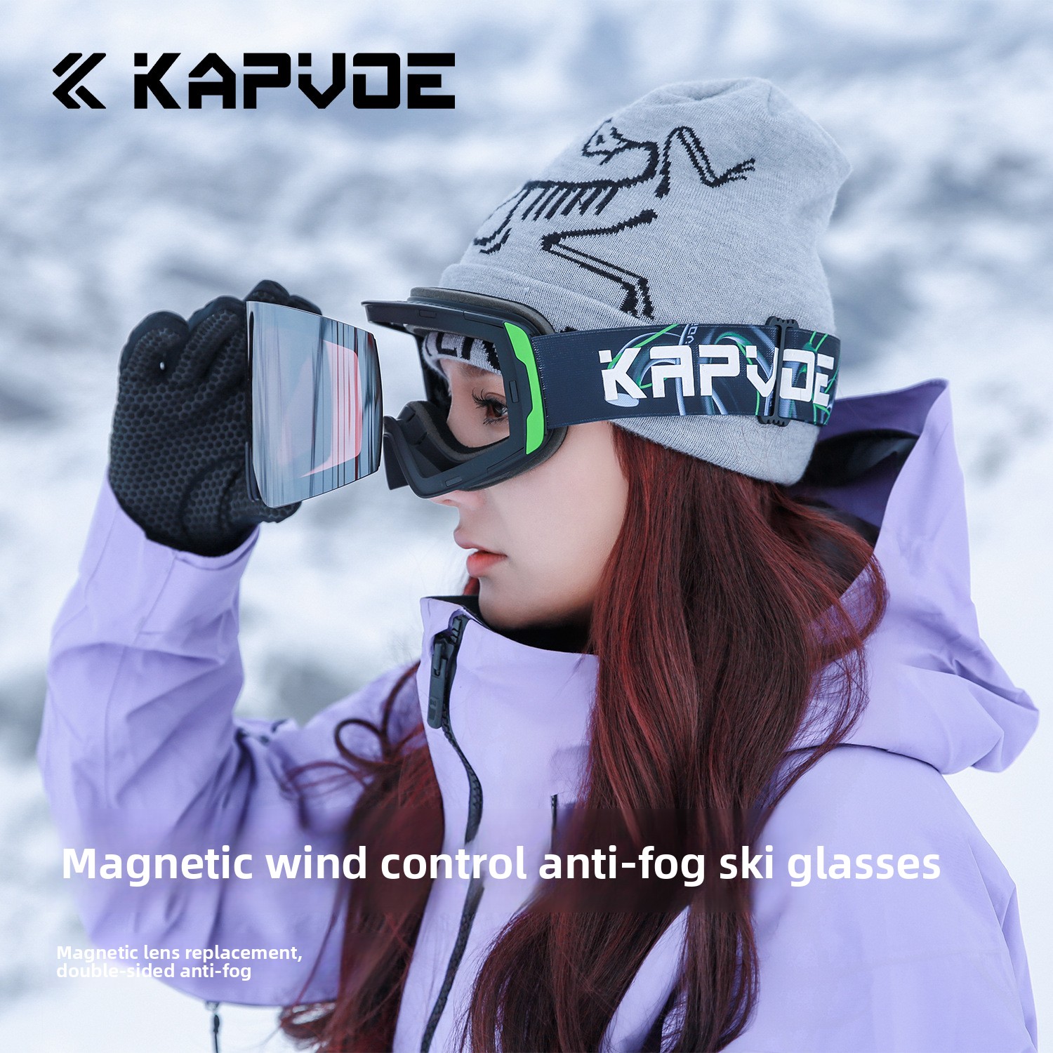 Óculos de esqui magnéticos KAP - Ski Goggles Magnetic Quick Change Lens avaliação e preço